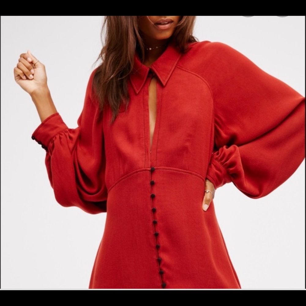 Red free people dress